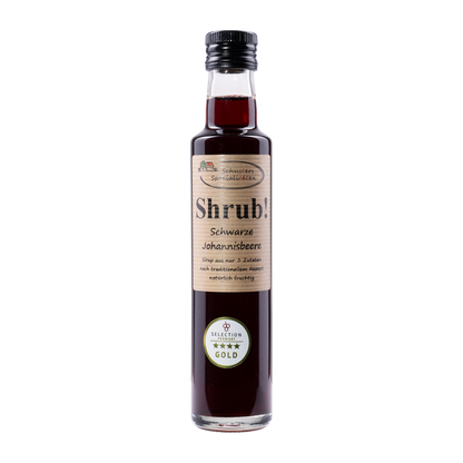 Schuster Shrub Schwarze Johannisberee Sirup