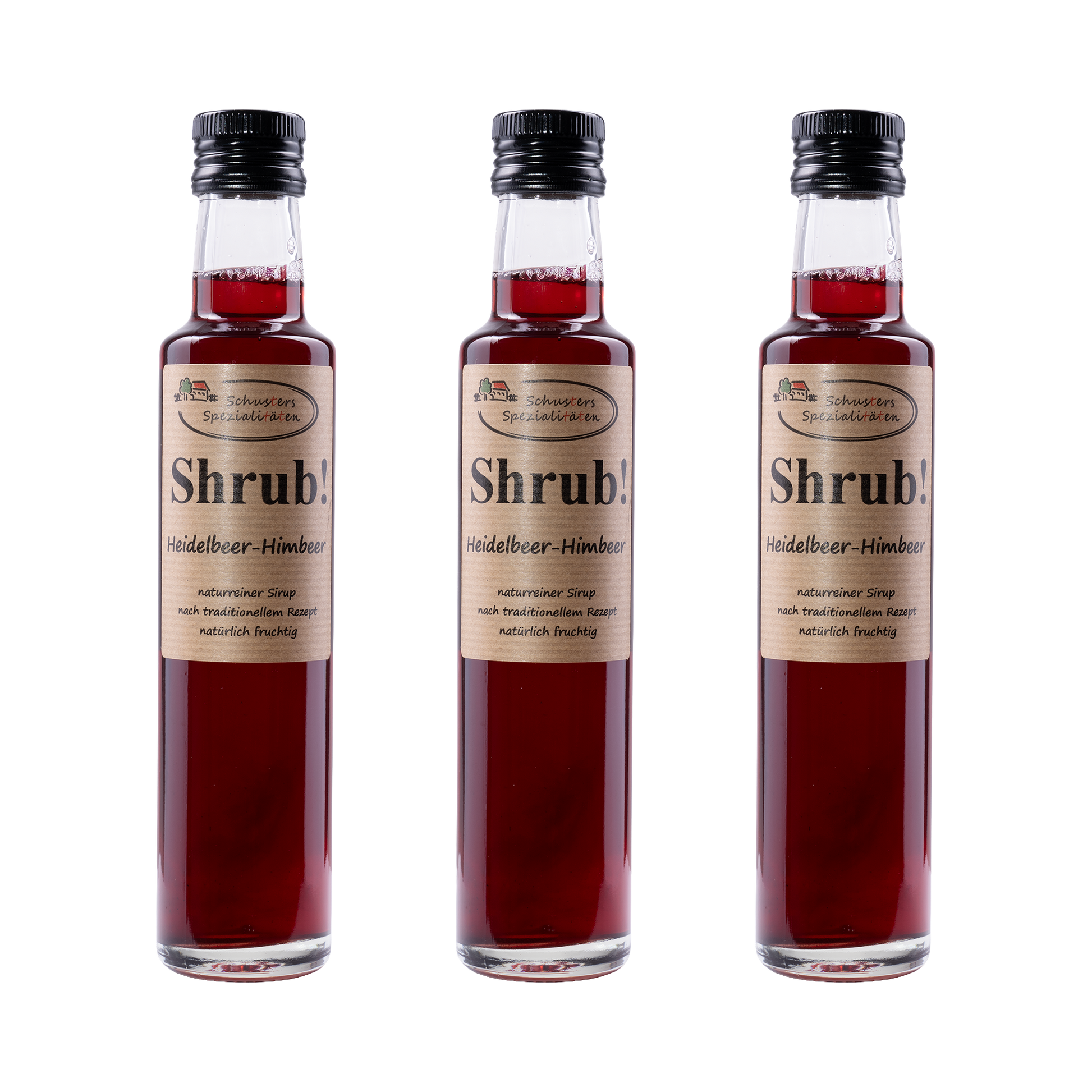 Shrub Heidelbeer-Himbeer Sirup — 3× 250 ml