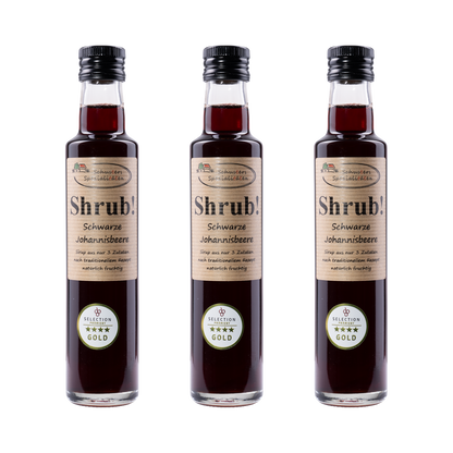 Shrub Schwarze Johannisbeere Sirup — 3× 250 ml