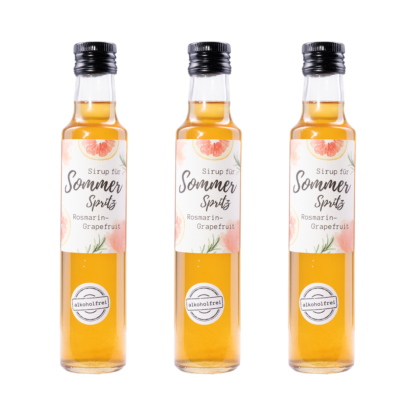 Sommer Spritz Sirup Rosmarin-Grapefruit — 3× 250 ml