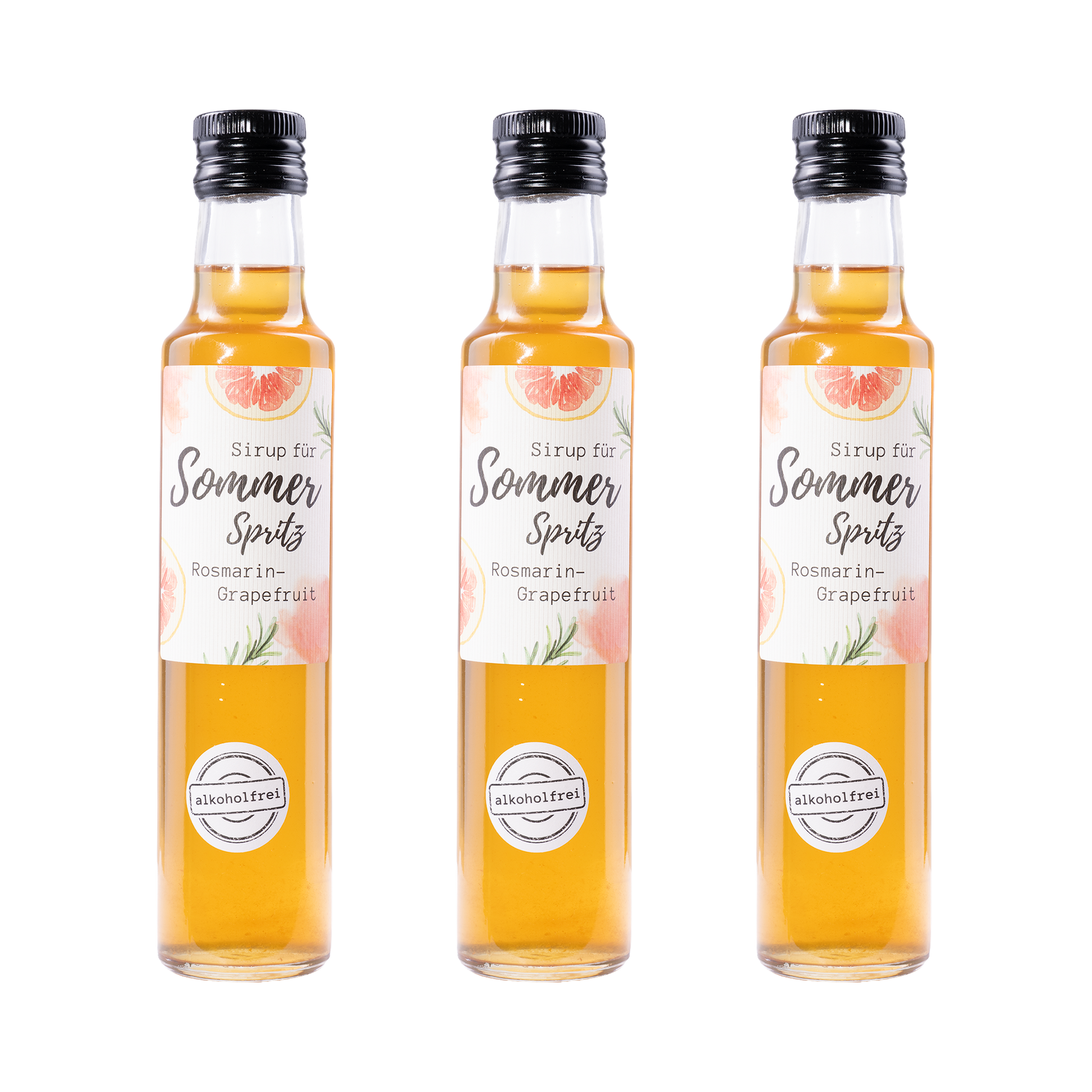 Sommer Spritz Sirup Rosmarin-Grapefruit — 3× 250 ml