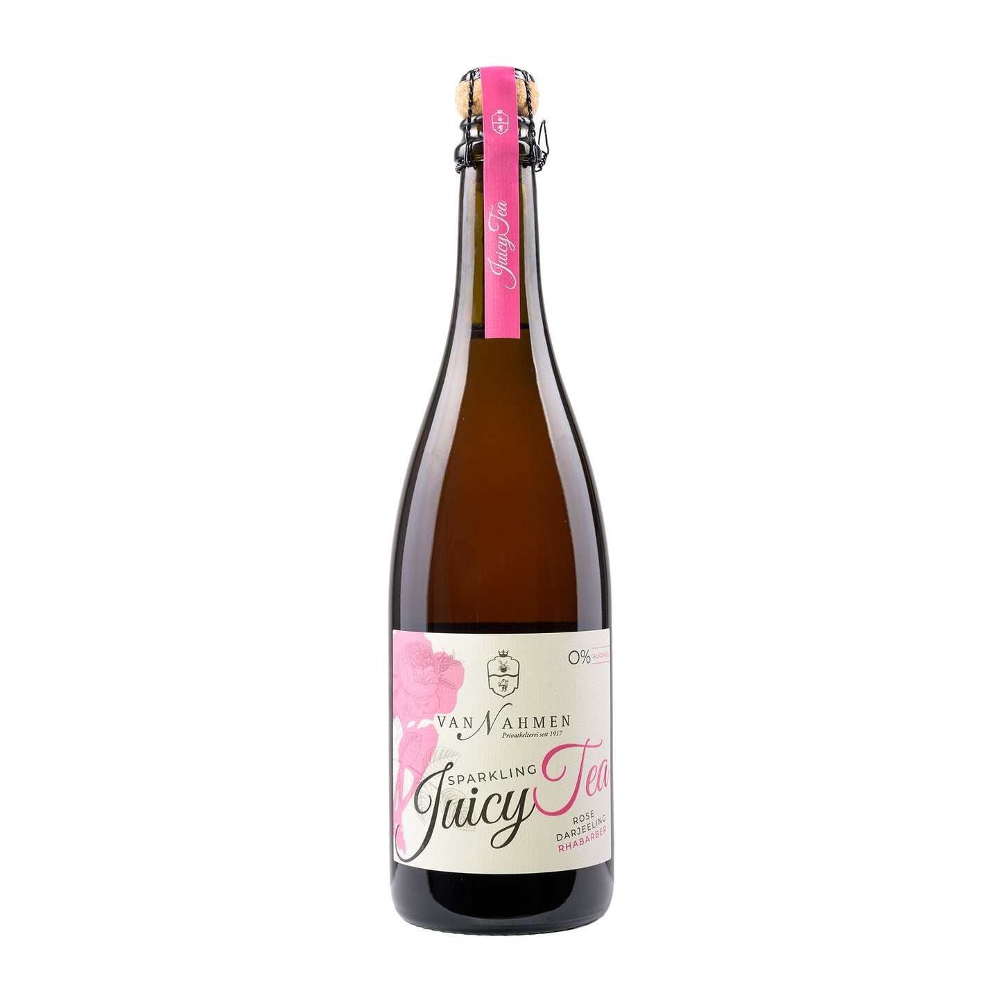 Sparkling Juicy Tea  Rose-Darjeeling-Rhabarber  alkoholfrei